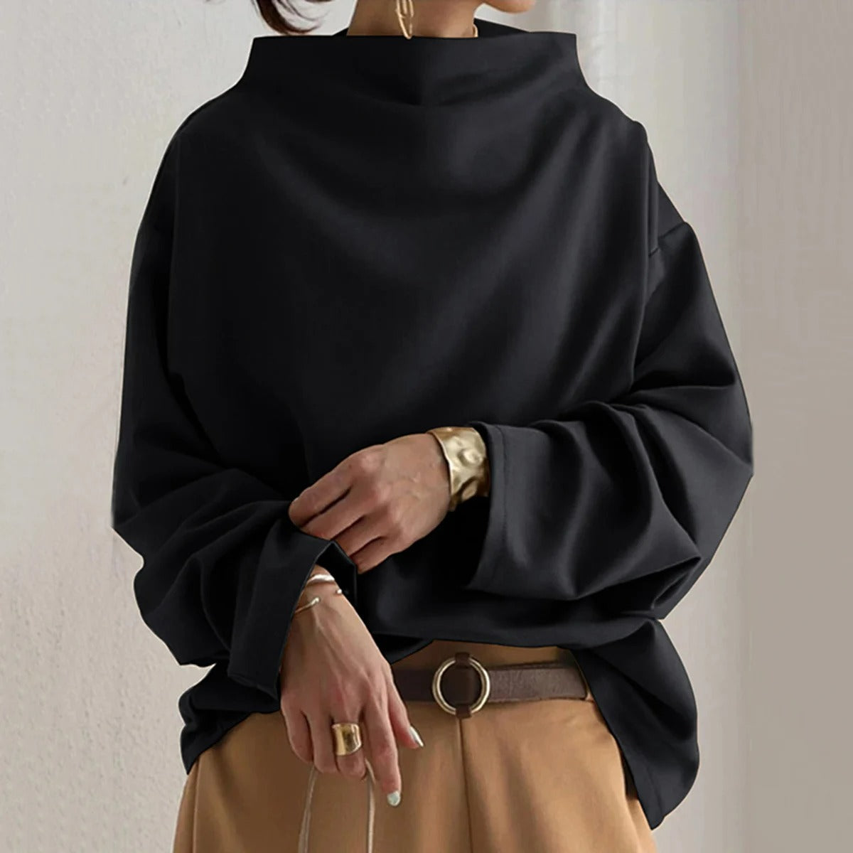 Eleganter und stilvoller langärmeliger Pullover für Frauen