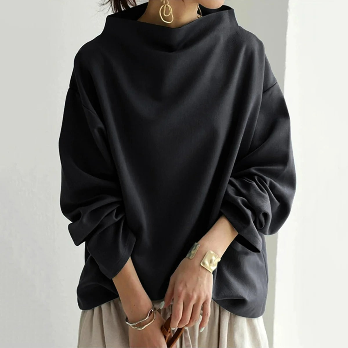 Eleganter und stilvoller langärmeliger Pullover für Frauen
